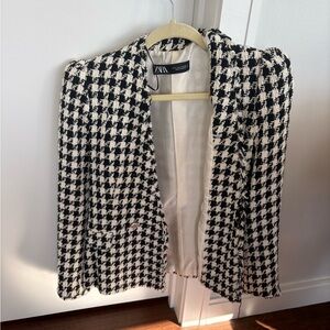 Zara houndstooth blazer S